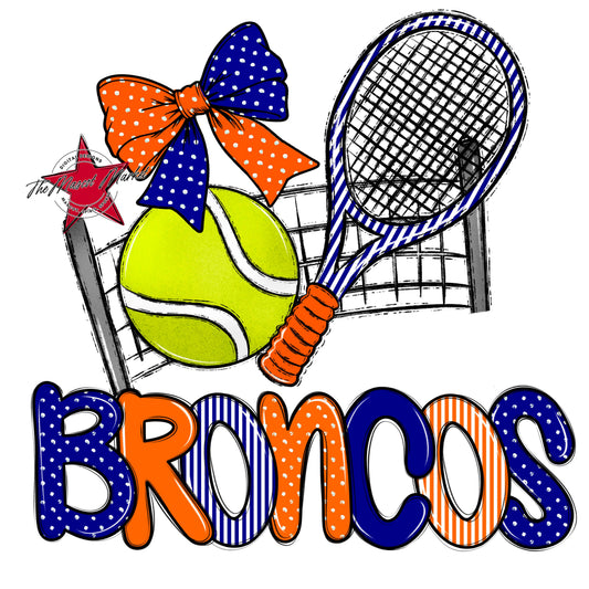 Broncos Tennis Spirit Design-Blue & Orange