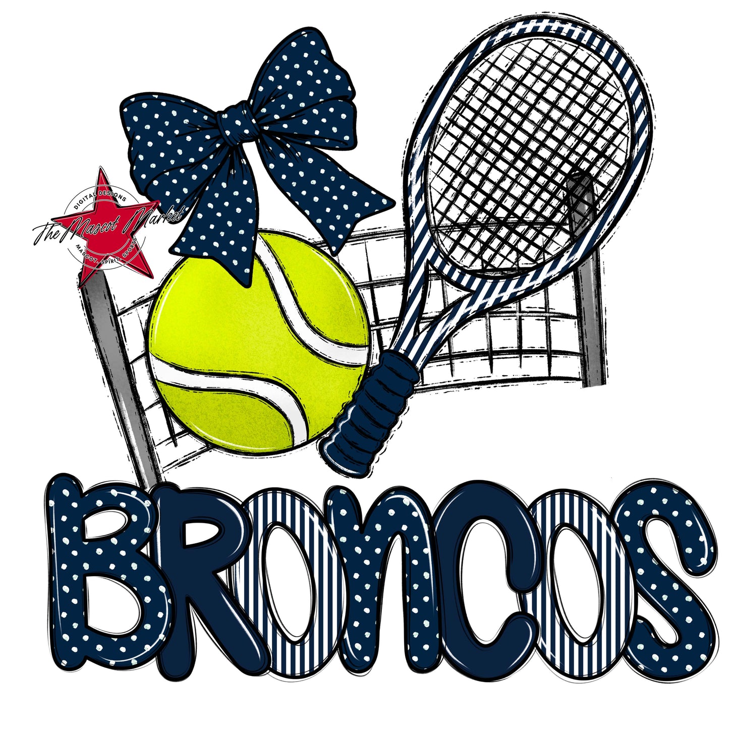 Broncos Tennis Spirit Design-Navy