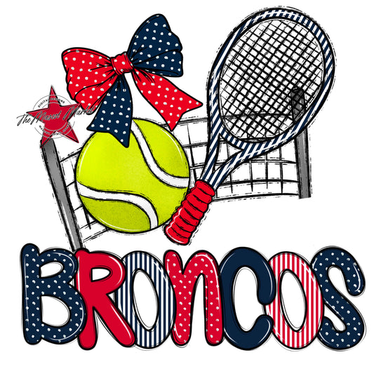 Broncos Tennis Spirit Design-Navy & Red