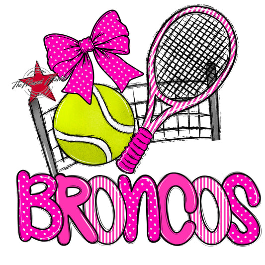 Broncos Tennis Spirit Design-Pink