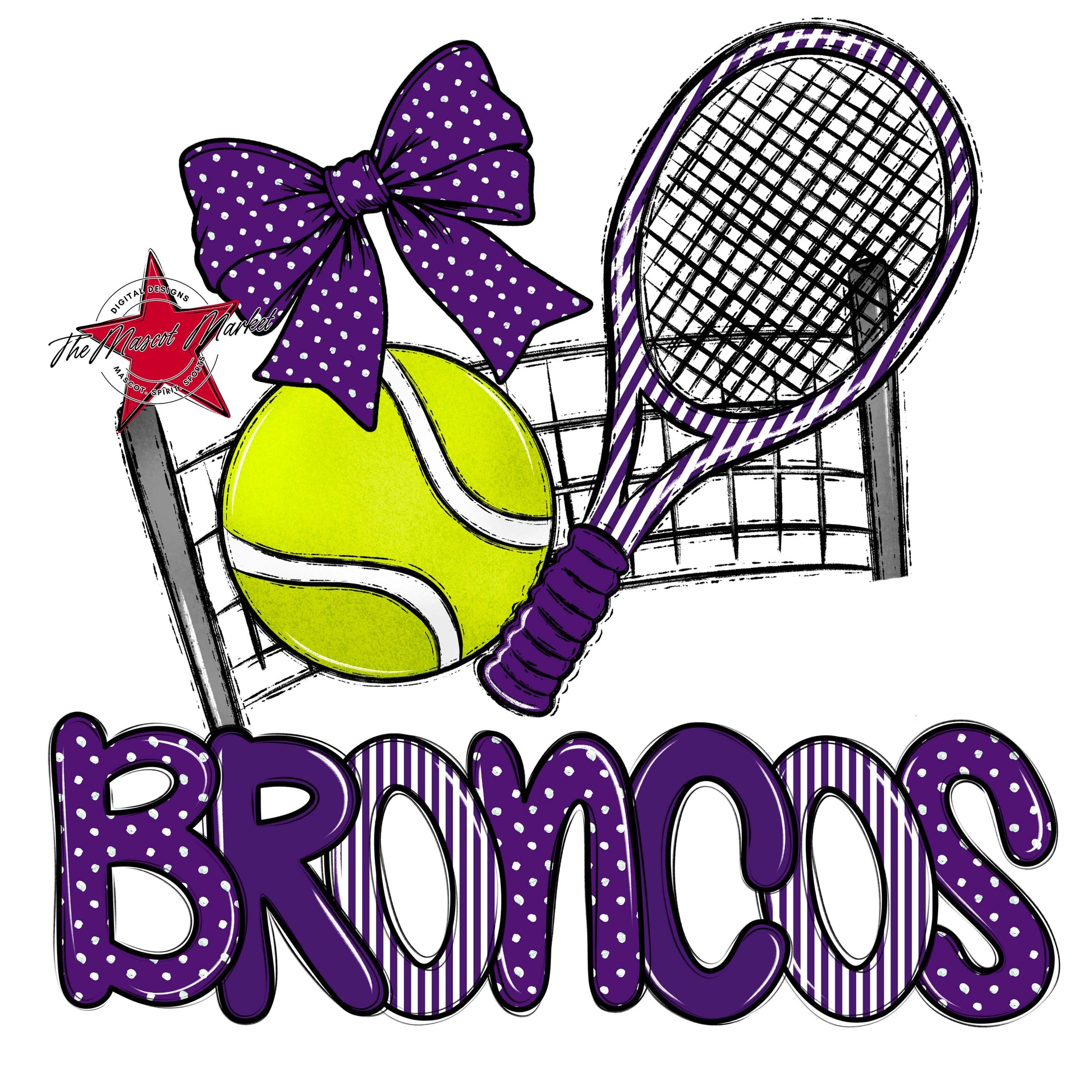Broncos Tennis Spirit Design-Purple