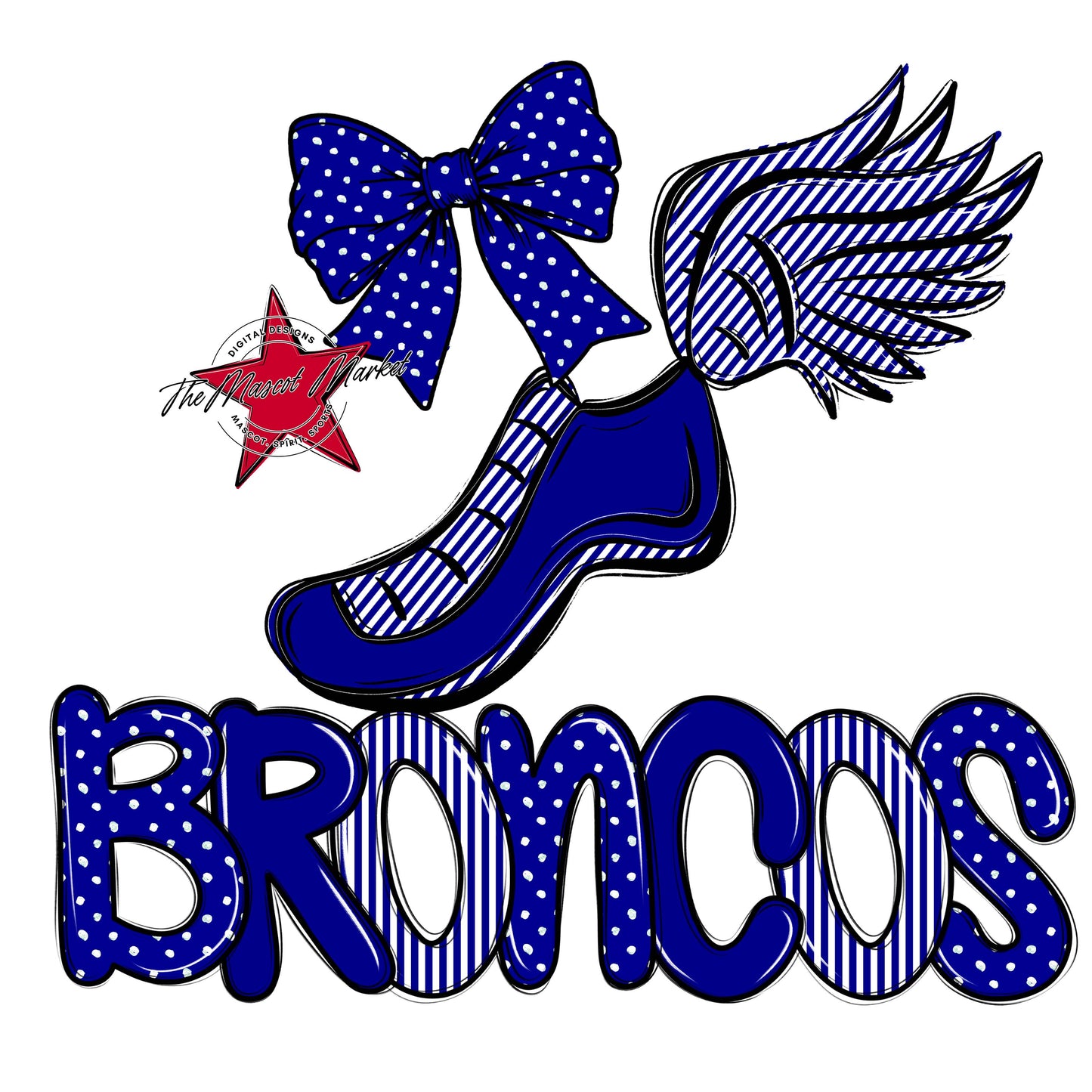 Broncos Track Spirit Design-Blue