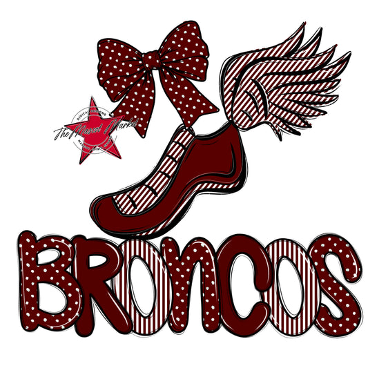 Broncos Track Spirit Design-Maroon