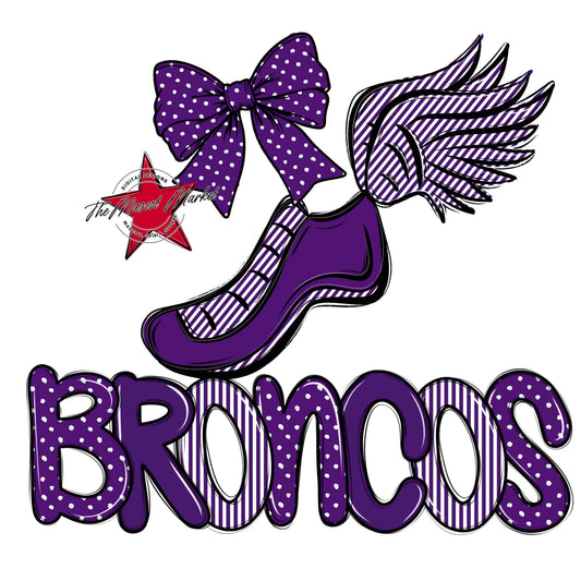 Broncos Track Spirit Design-Purple