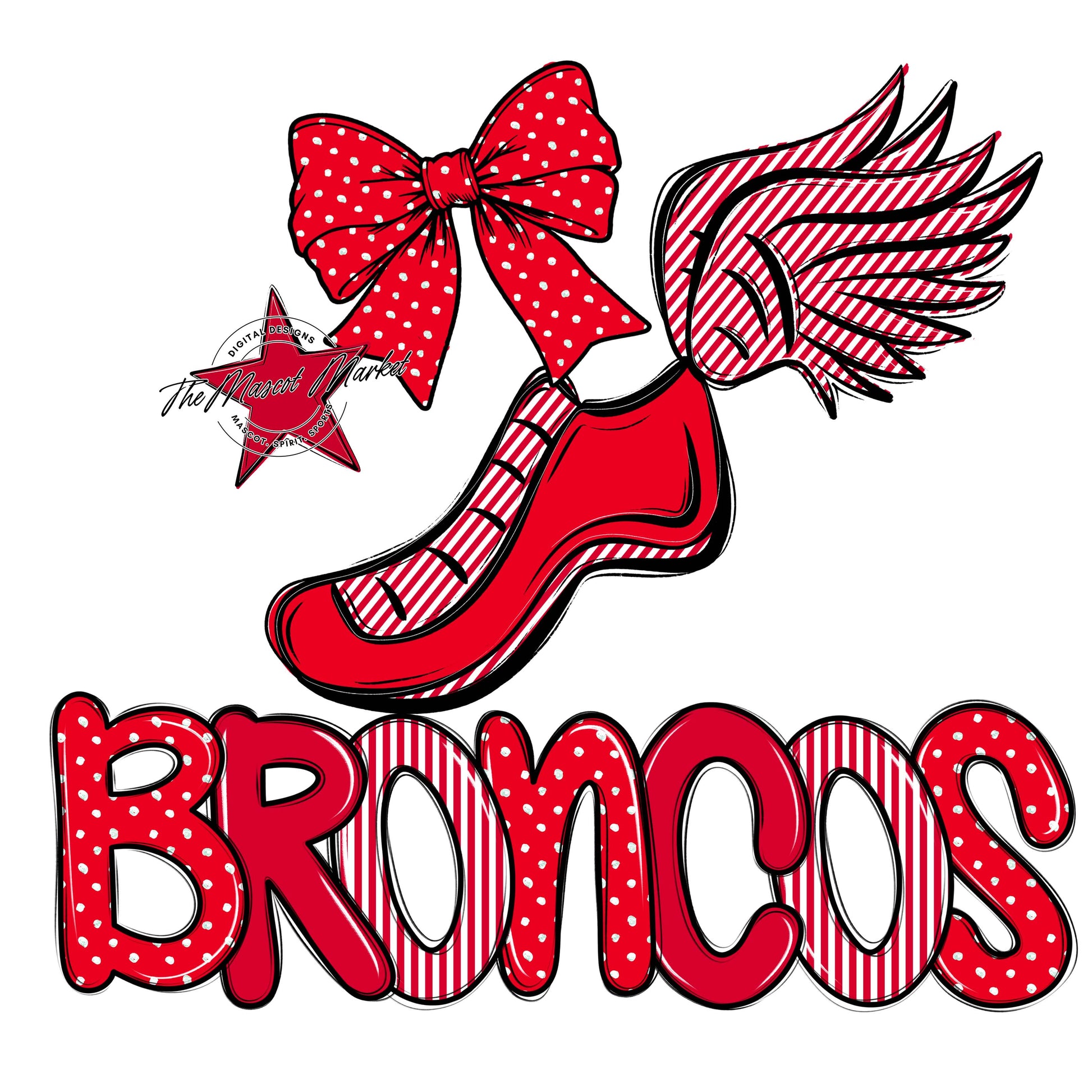 Broncos Track Spirit Design-Red