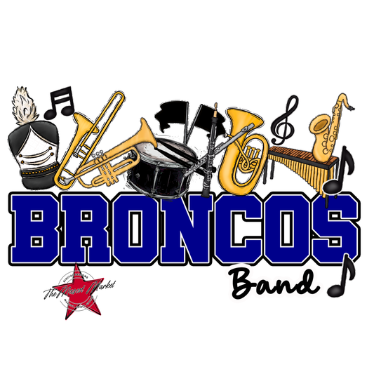 Broncos Varsity Band-Blue