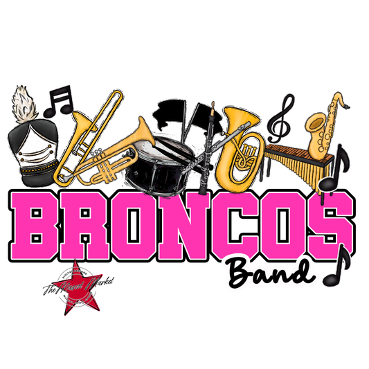 Broncos Varsity Band-Pink