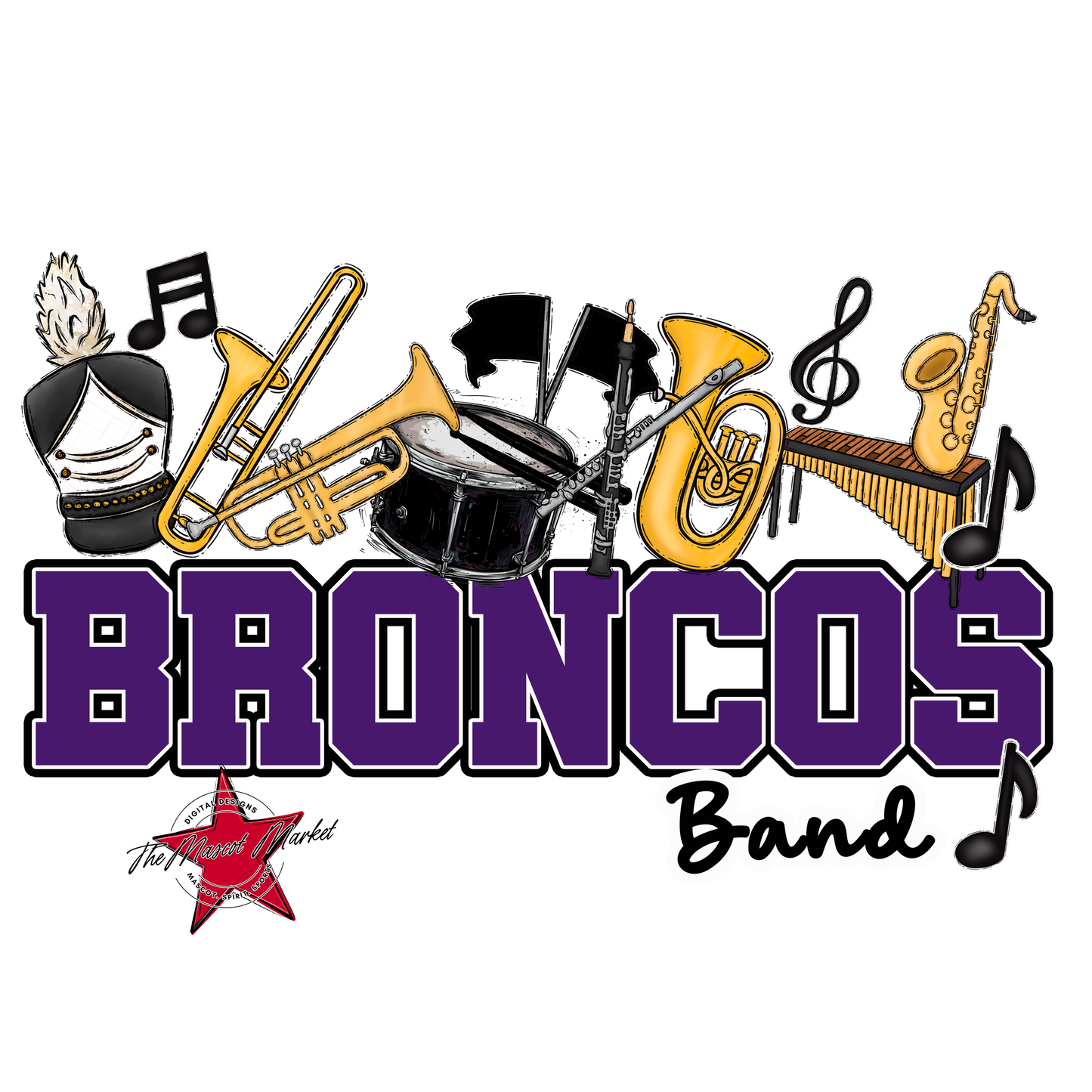 Broncos Varsity Band-Purple