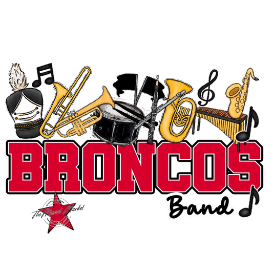 Broncos Varsity Band-Red