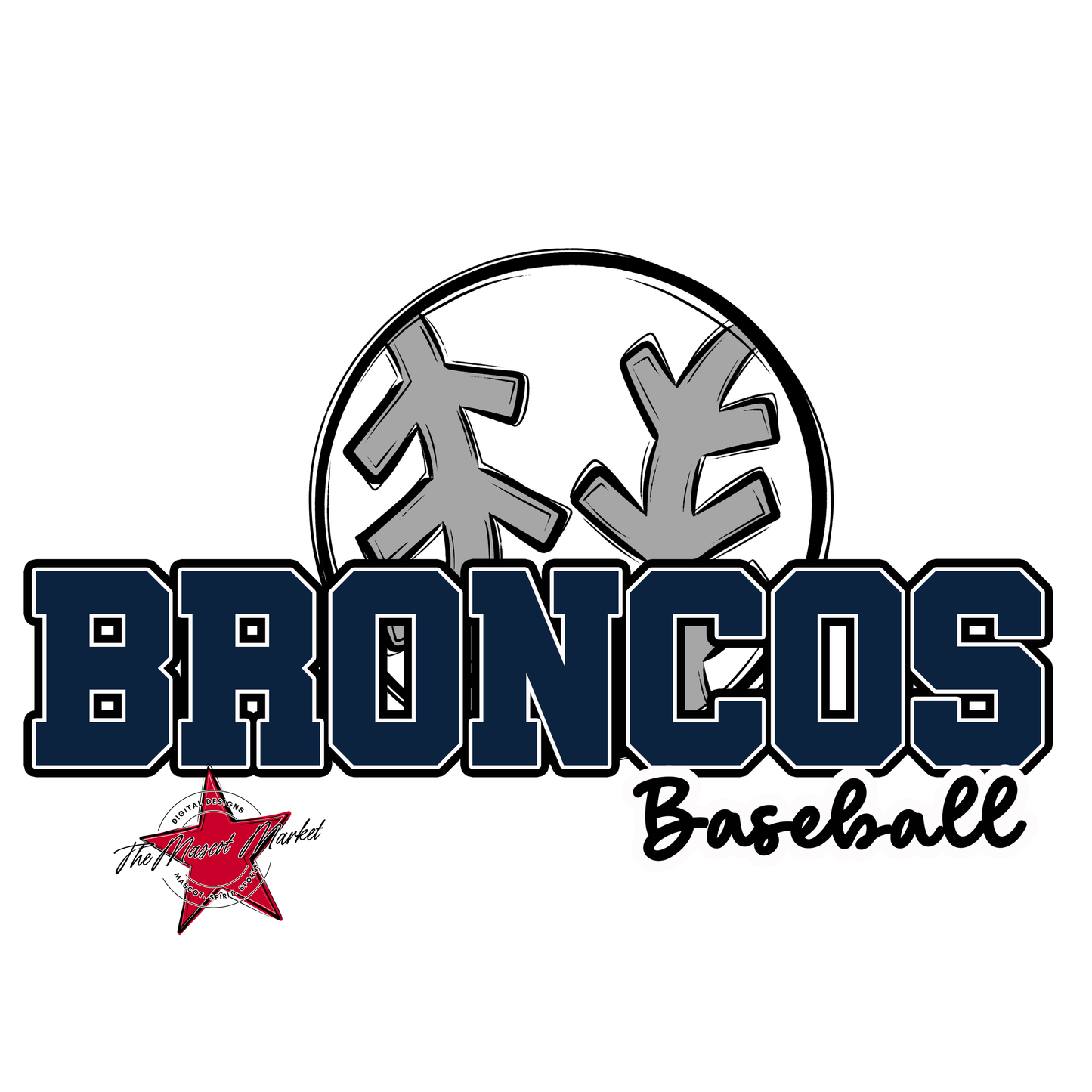 Broncos Varsity Baseball-Navy