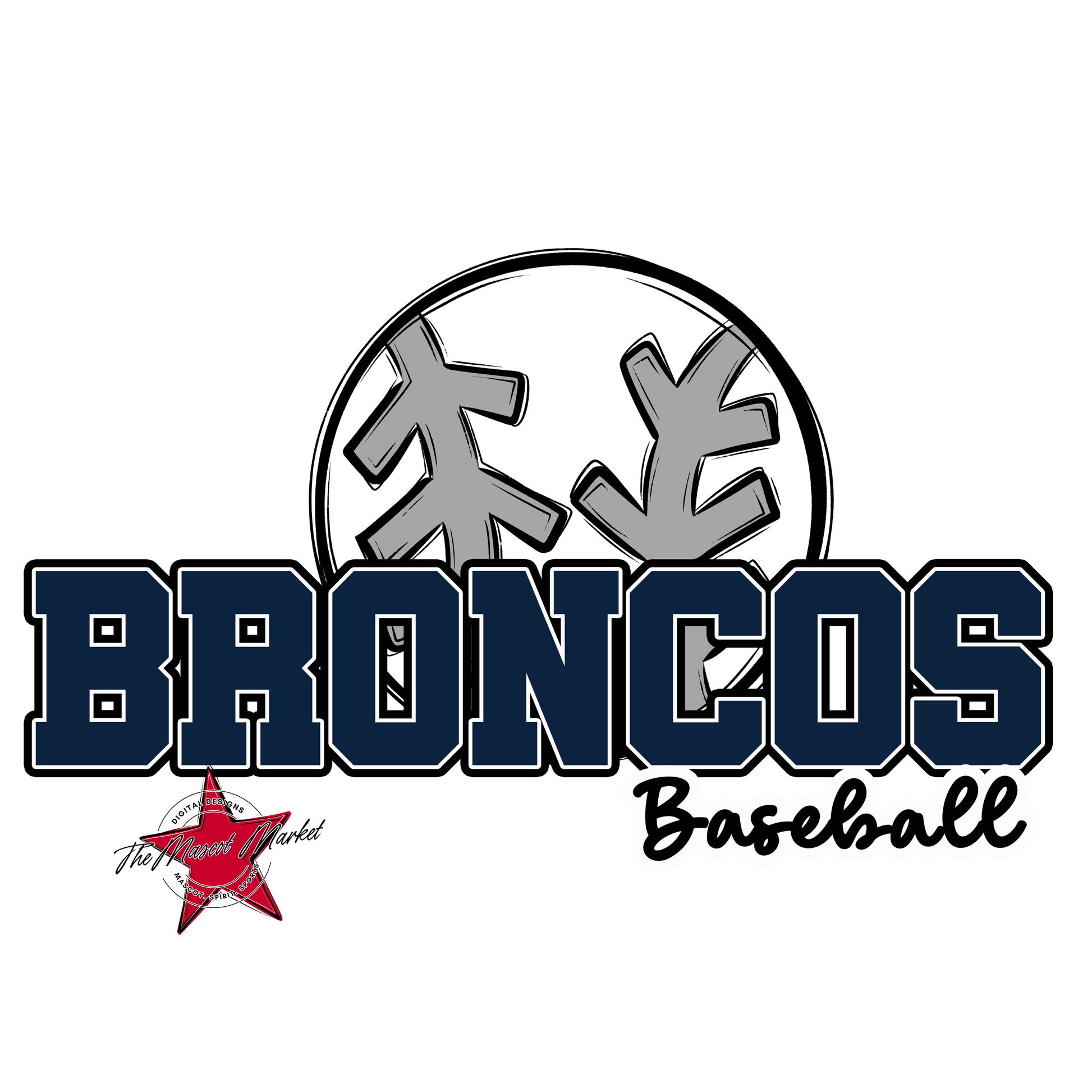 Broncos Varsity Baseball-Navy