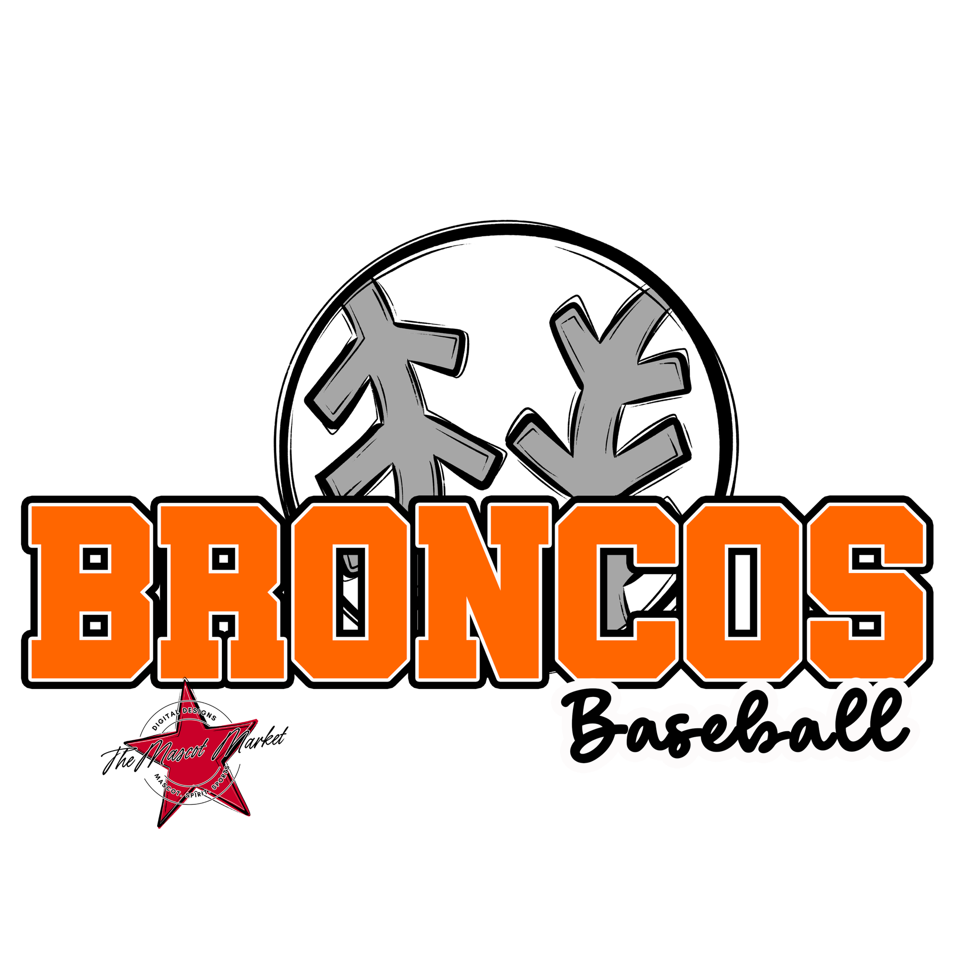 Broncos Varsity Baseball-Orange