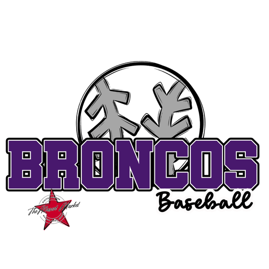 Broncos Varsity Baseball-Purple