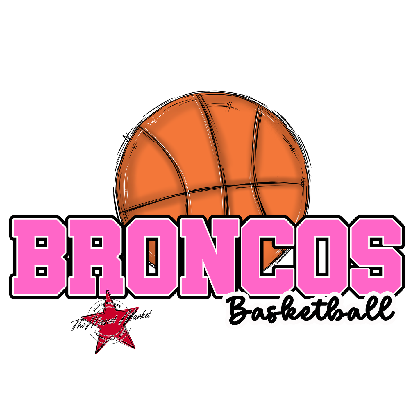 Broncos Varsity Basketball-Baby Pink