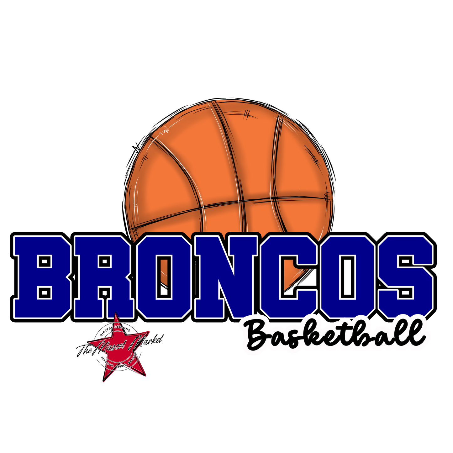 Broncos Varsity Basketball-Blue
