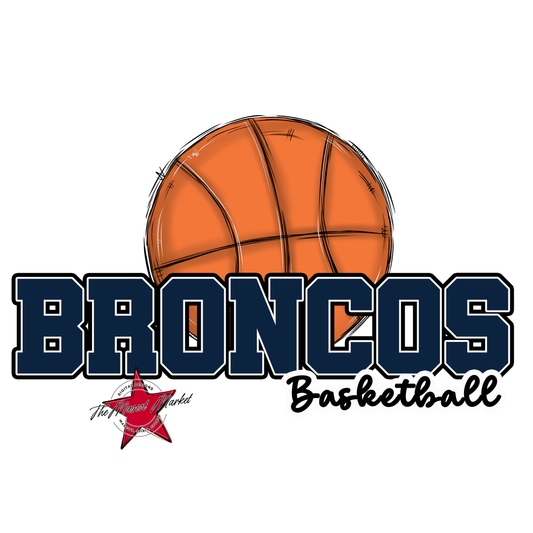 Broncos Varsity Basketball-Navy