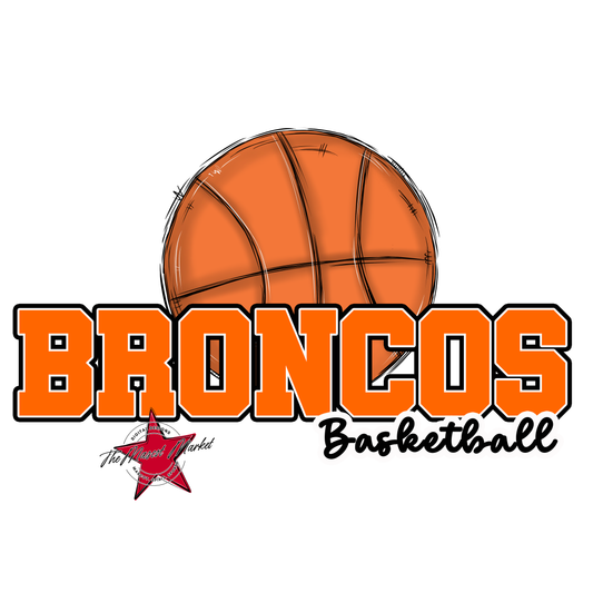 Broncos Varsity Basketball-Orange