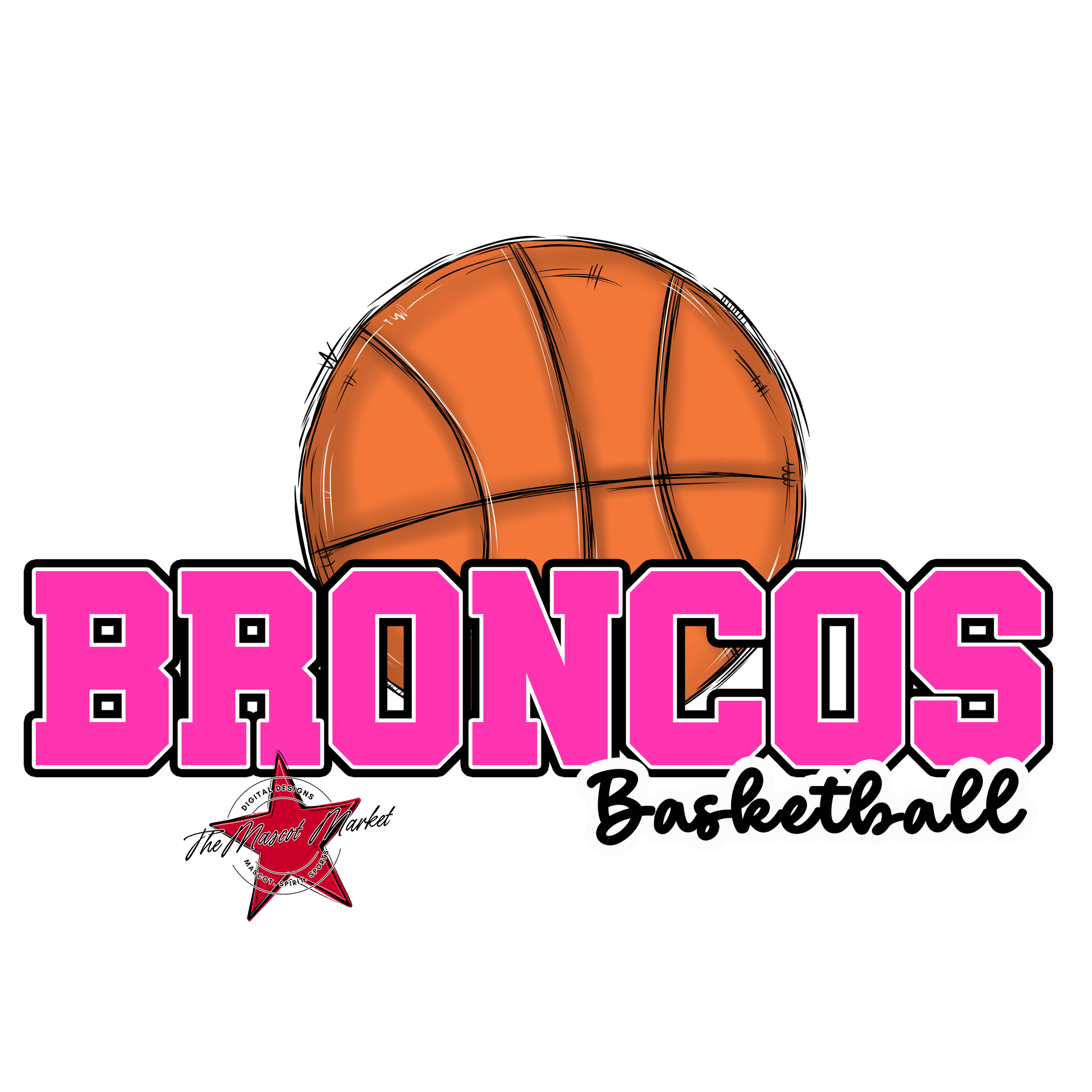 Broncos Varsity Basketball-Pink