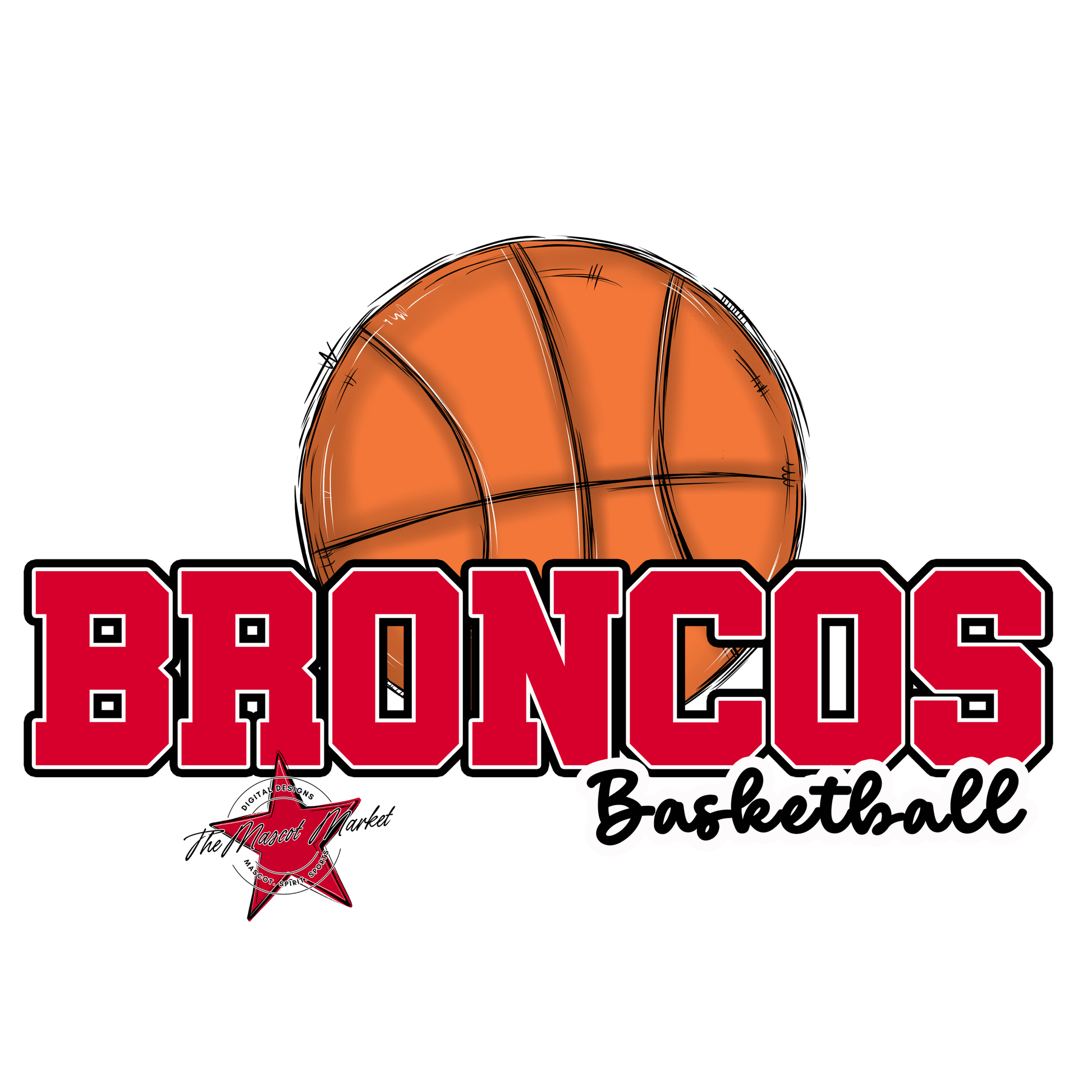 Broncos Varsity Basketball-Red