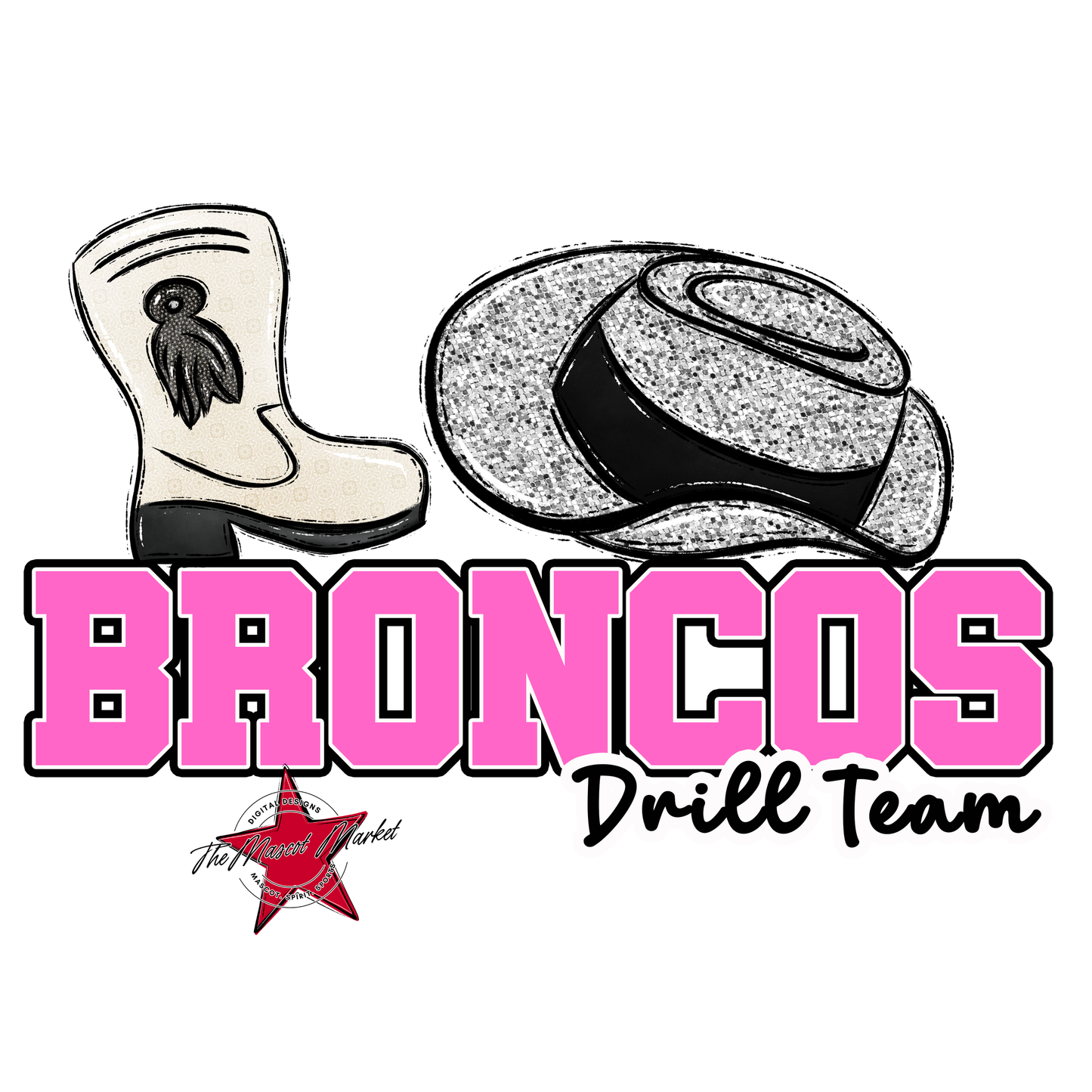 Broncos Varsity Drillteam-Baby Pink