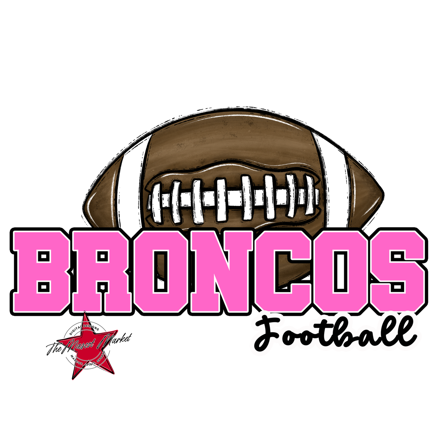 Broncos Varsity Football-Baby Pink
