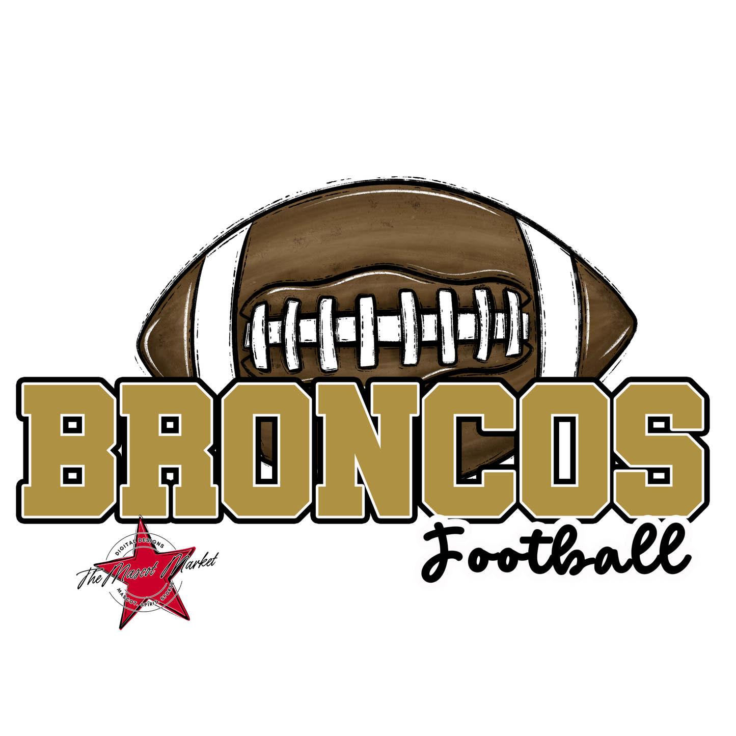 Broncos Varsity Football-Gold
