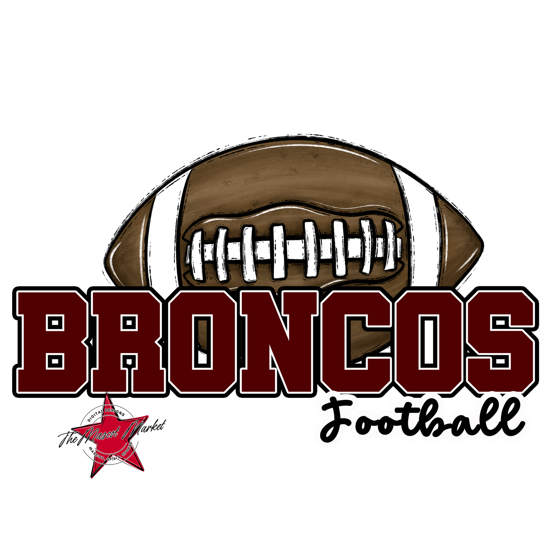 Broncos Varsity Football-Maroon