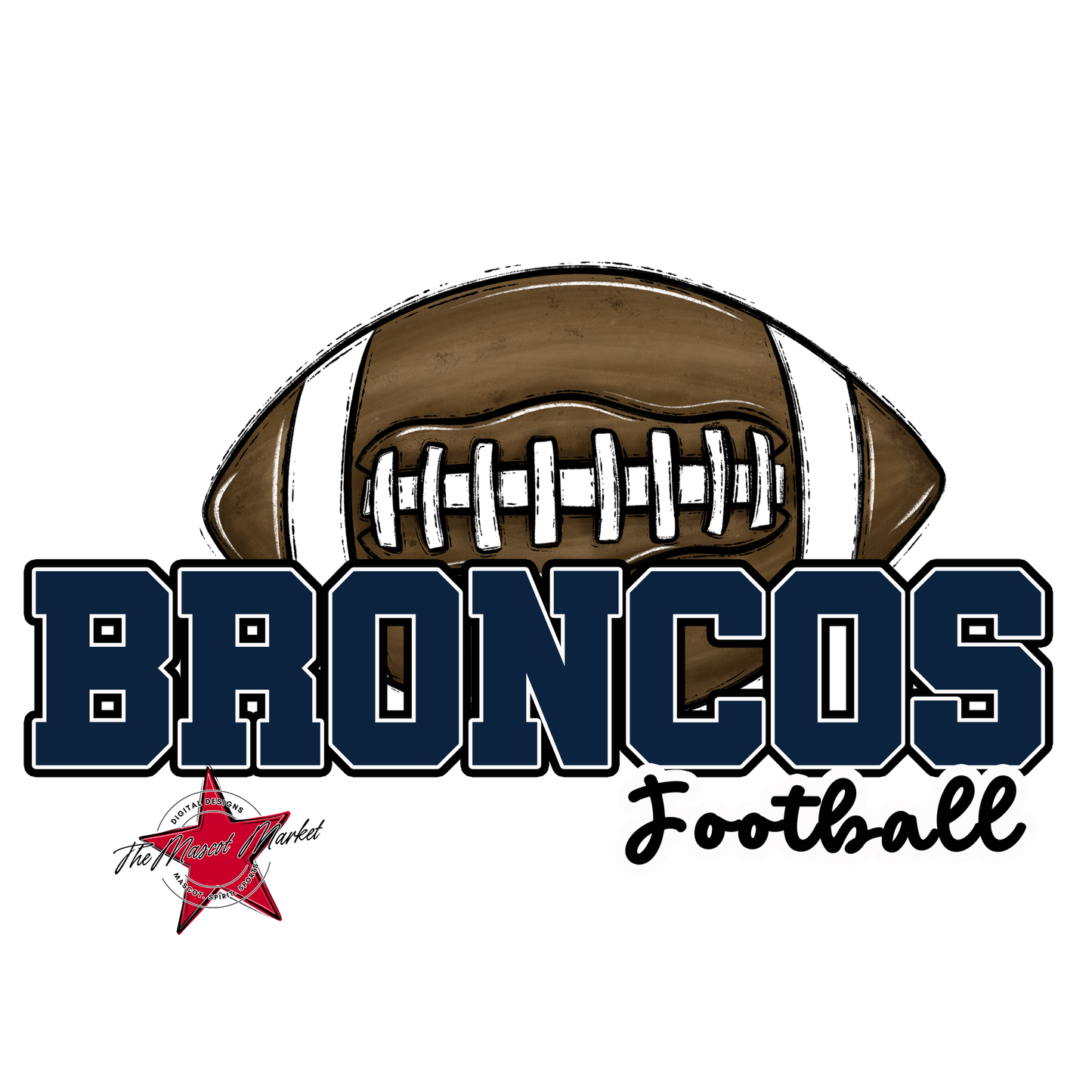 Broncos Varsity Football-Navy