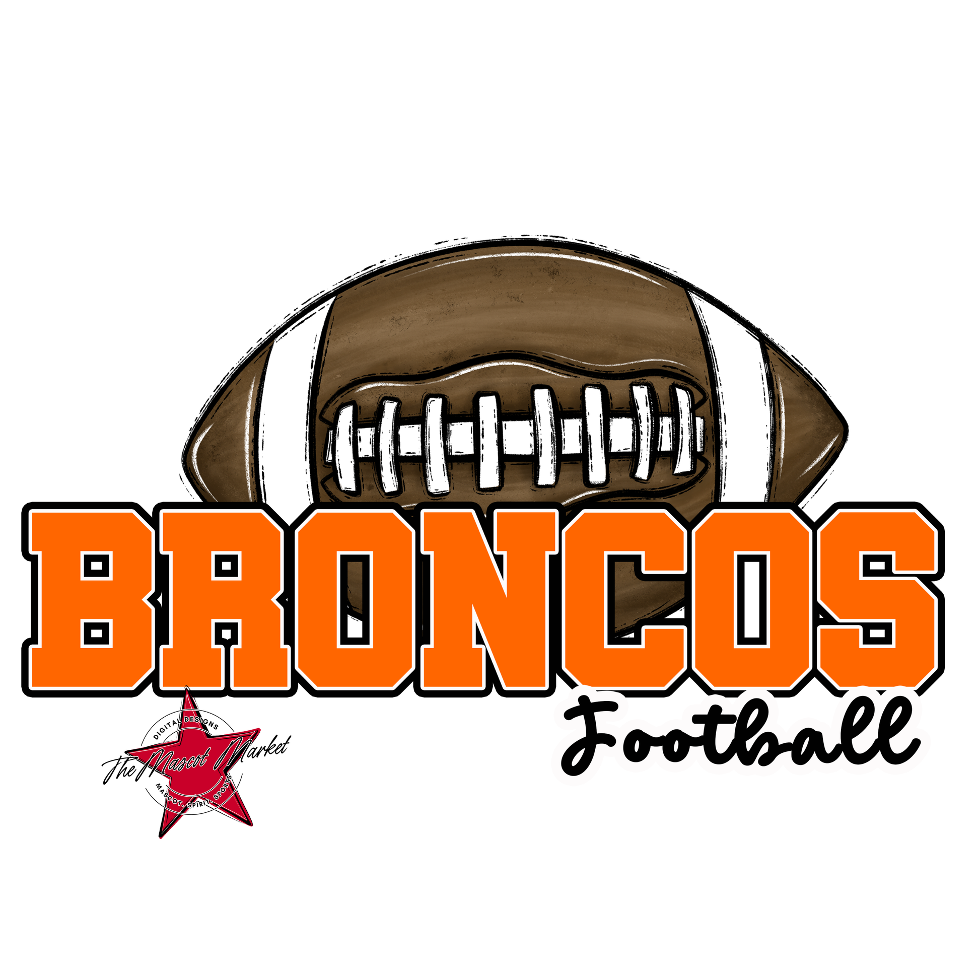 Broncos Varsity Football-Orange
