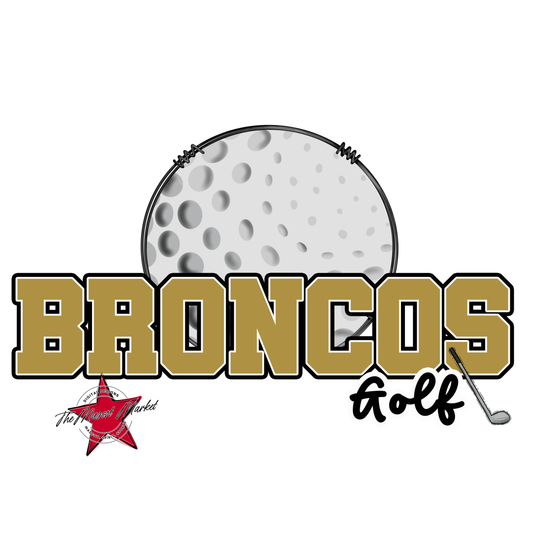 Broncos Varsity Golf-Gold