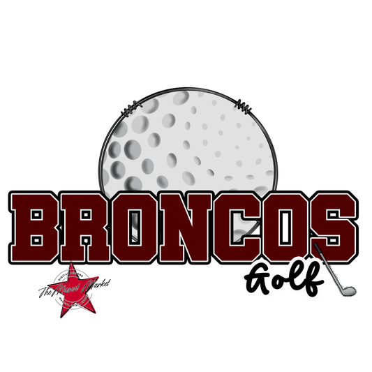 Broncos Varsity Golf-Maroon