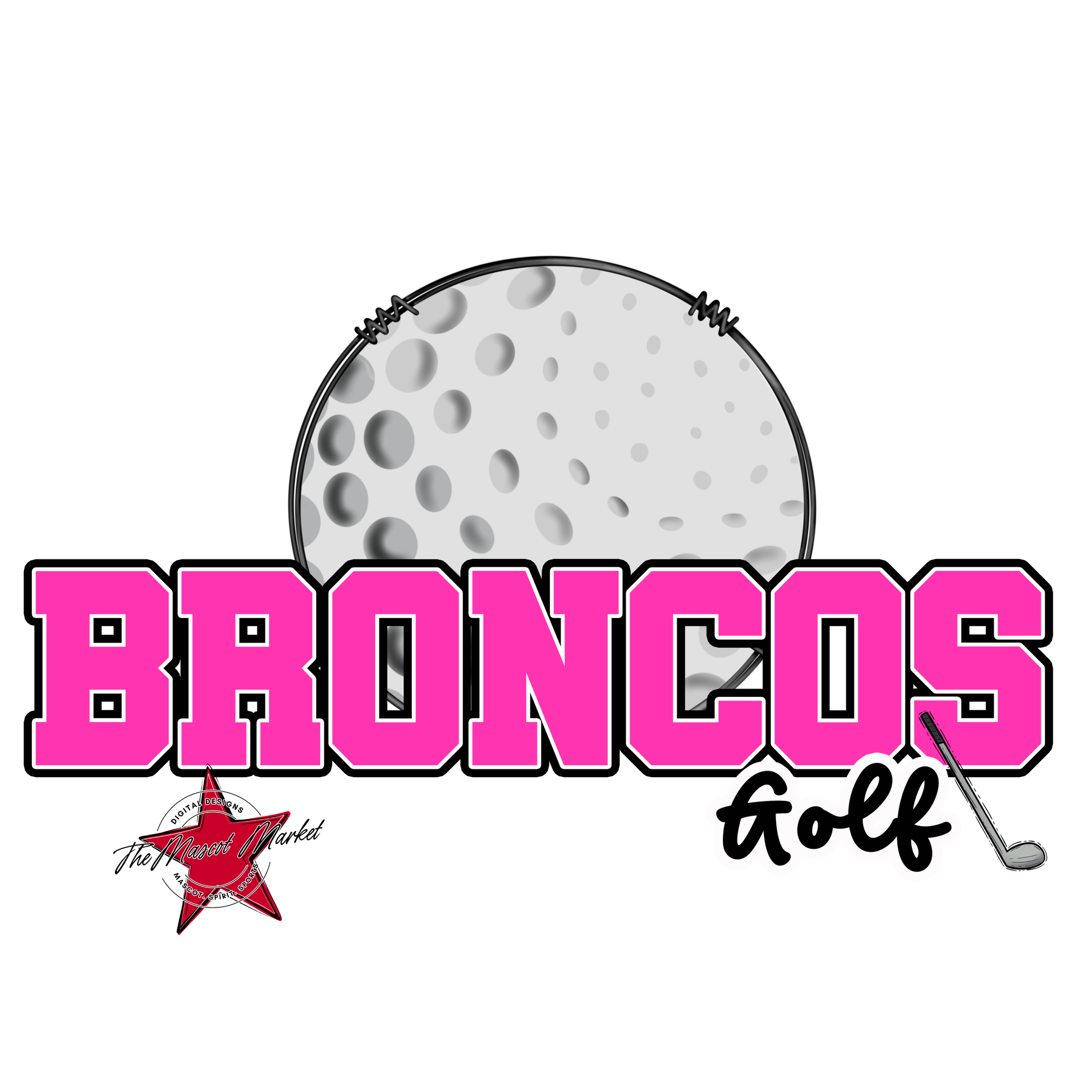 Broncos Varsity Golf-Pink