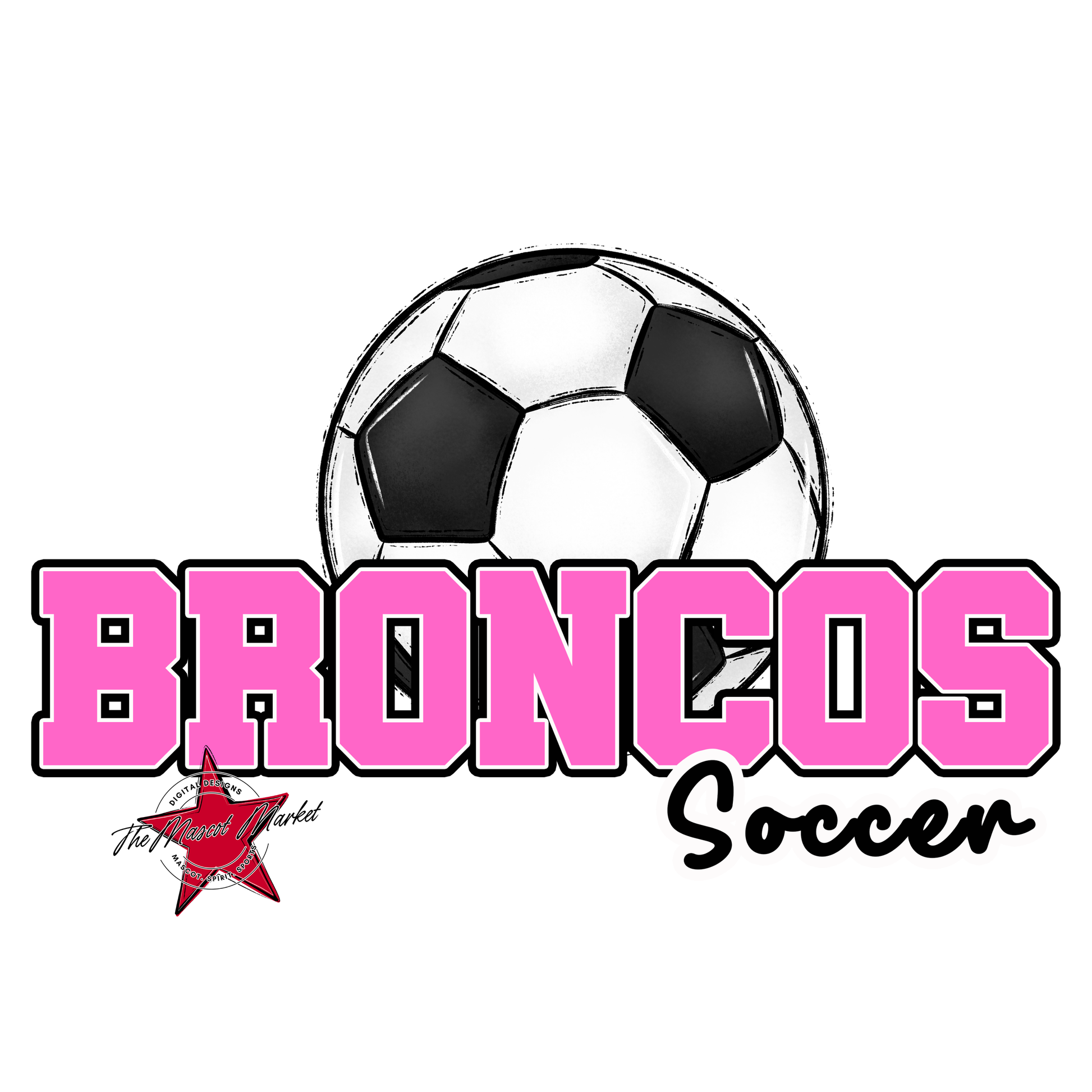 Broncos Varsity Soccer-Baby Pink