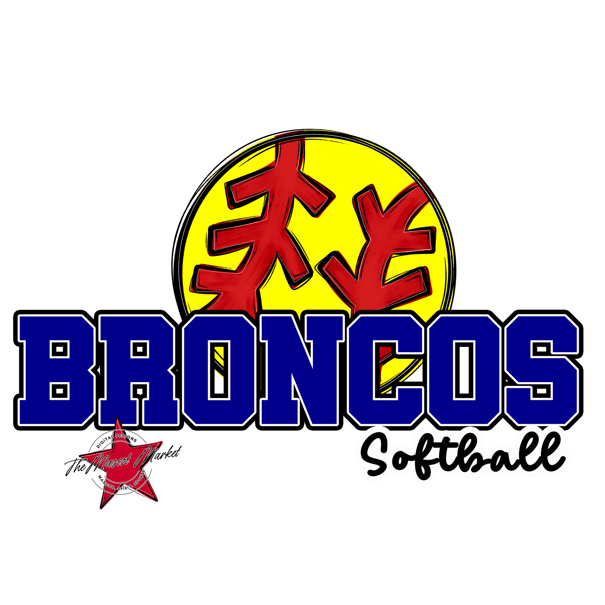 Broncos Varsity Softball-Blue