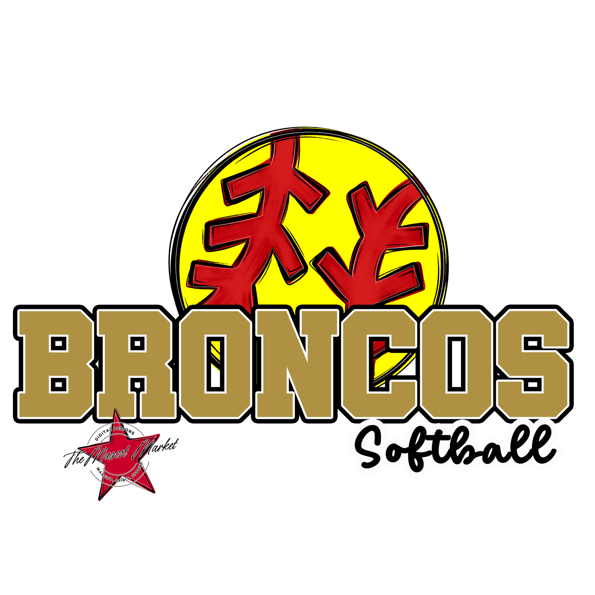Broncos Varsity Softball-Gold