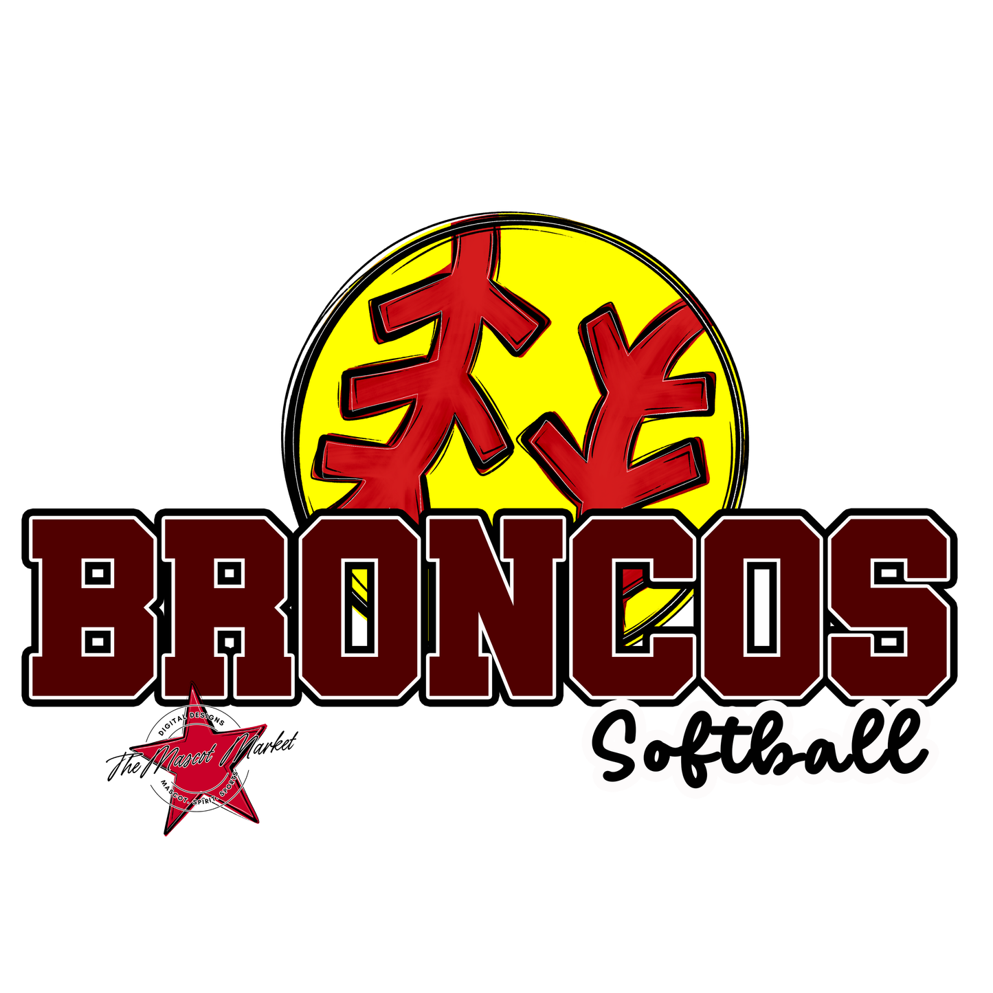 Broncos Varsity Softball-Maroon