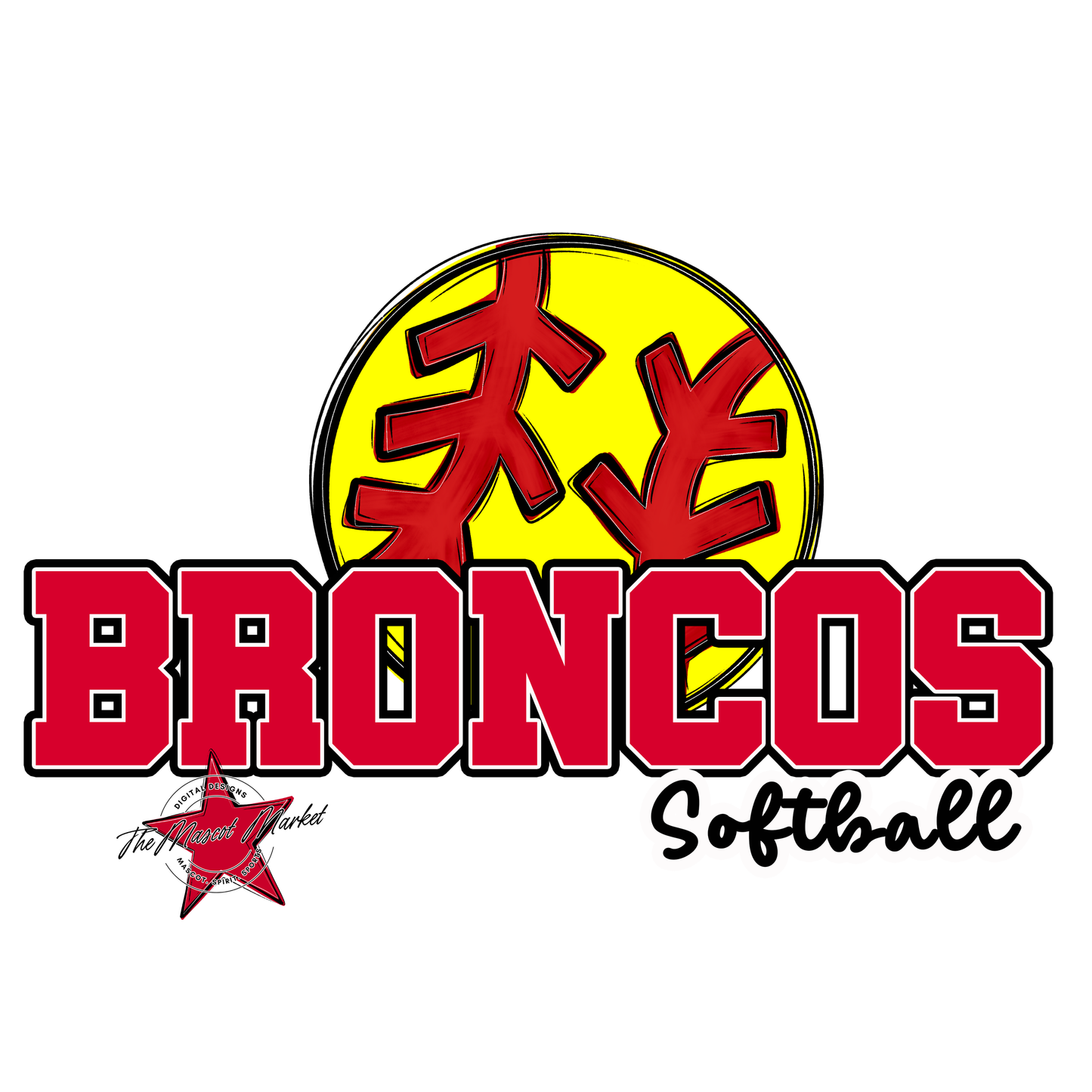 Broncos Varsity Softball-Red