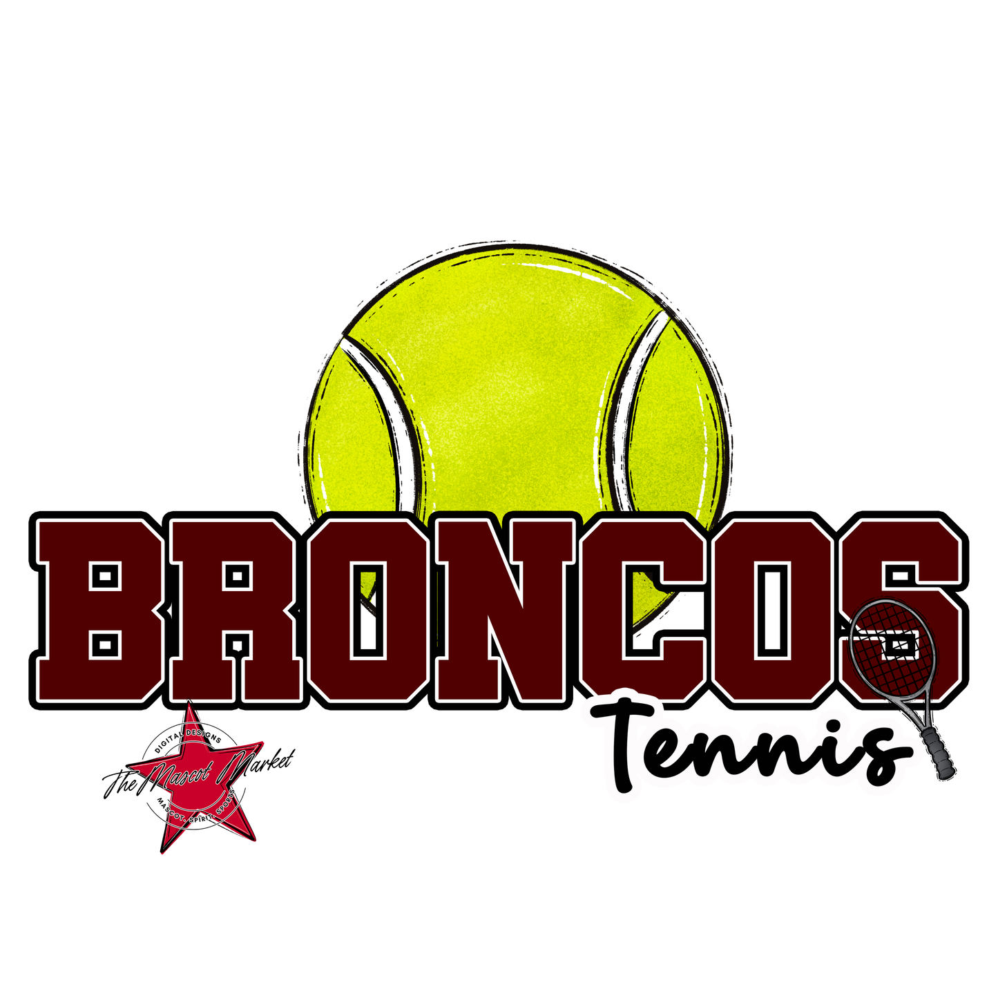 Broncos Varsity Tennis-Maroon