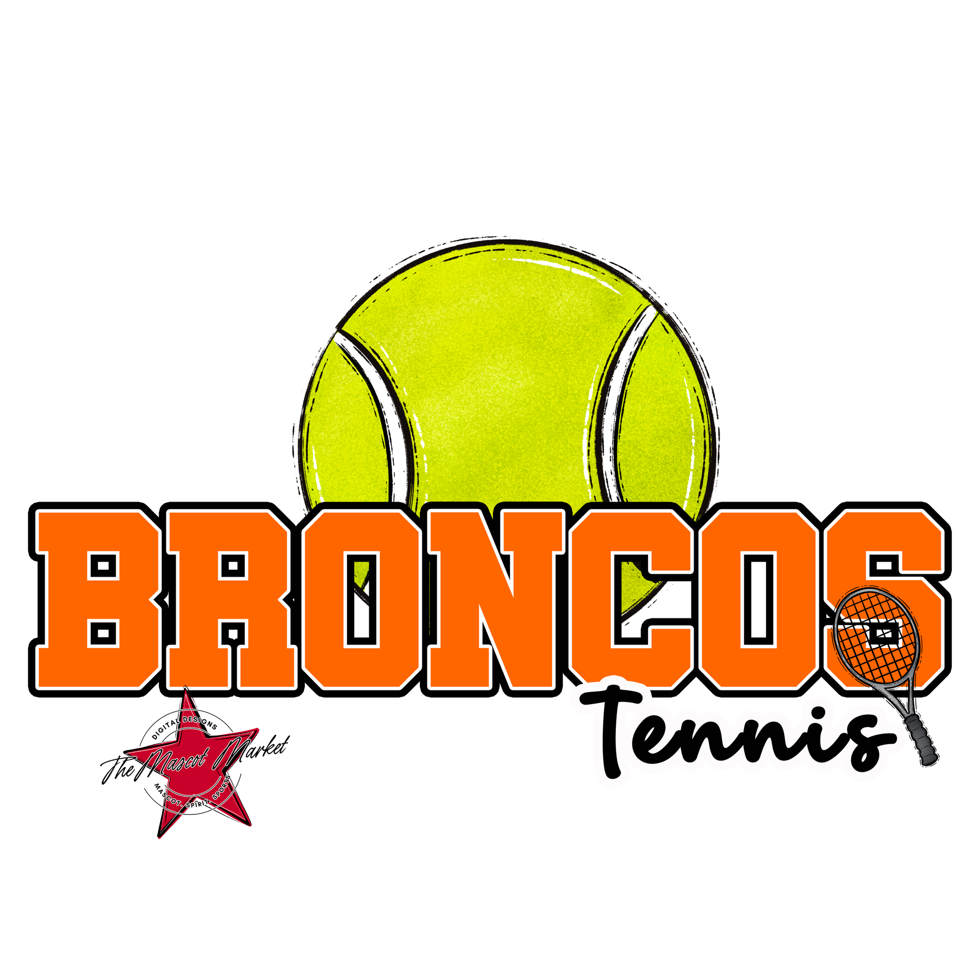 Broncos Varsity Tennis-Orange