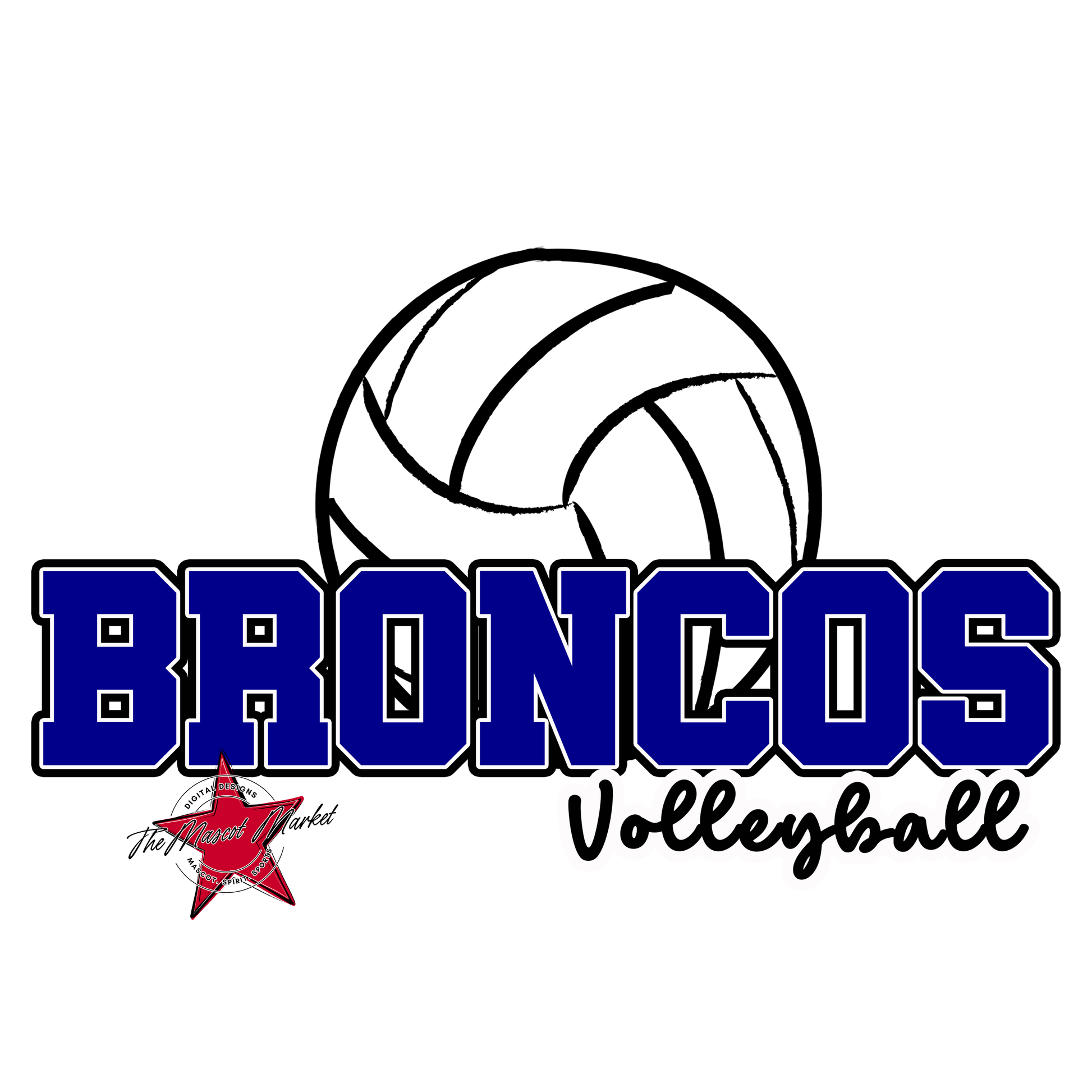 Broncos Varsity Volleyball-Blue