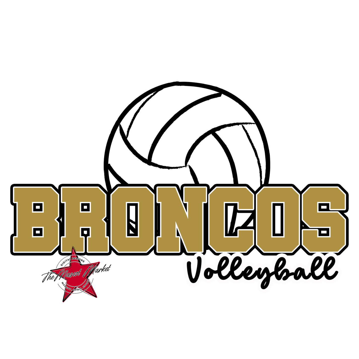 Broncos Varsity Volleyball-Gold