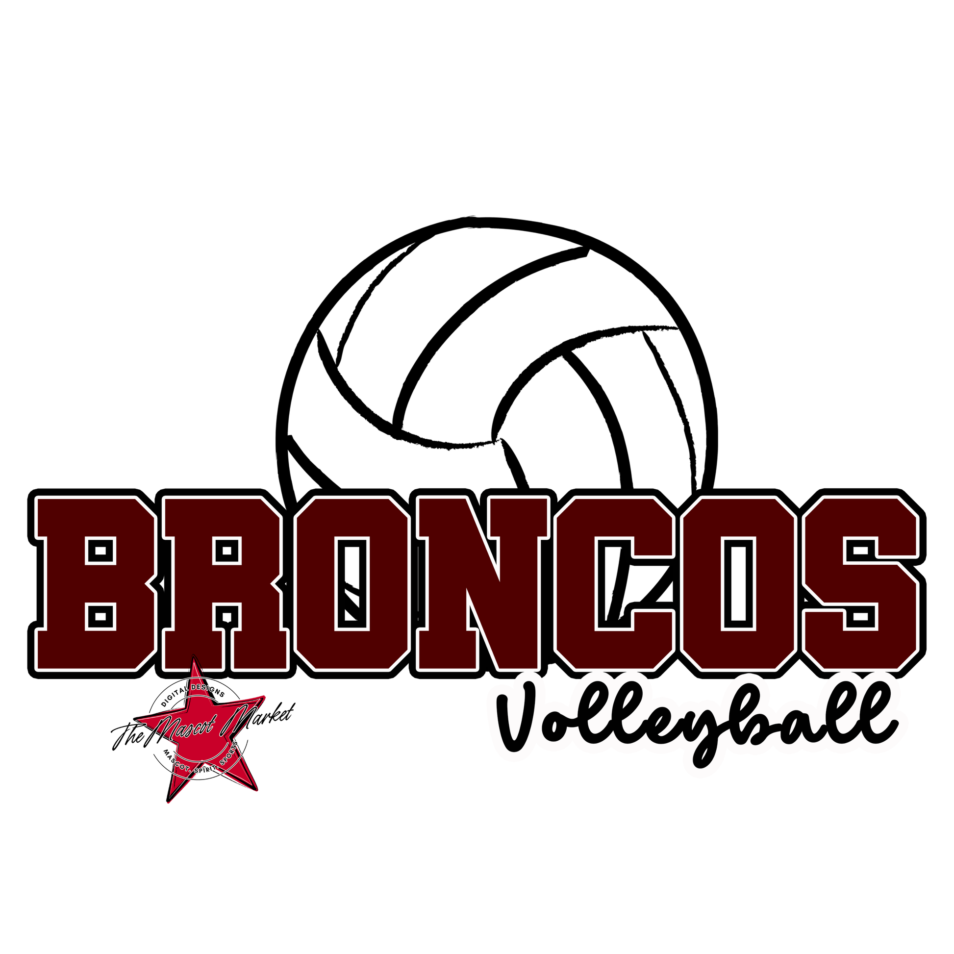 Broncos Varsity Volleyball-Maroon