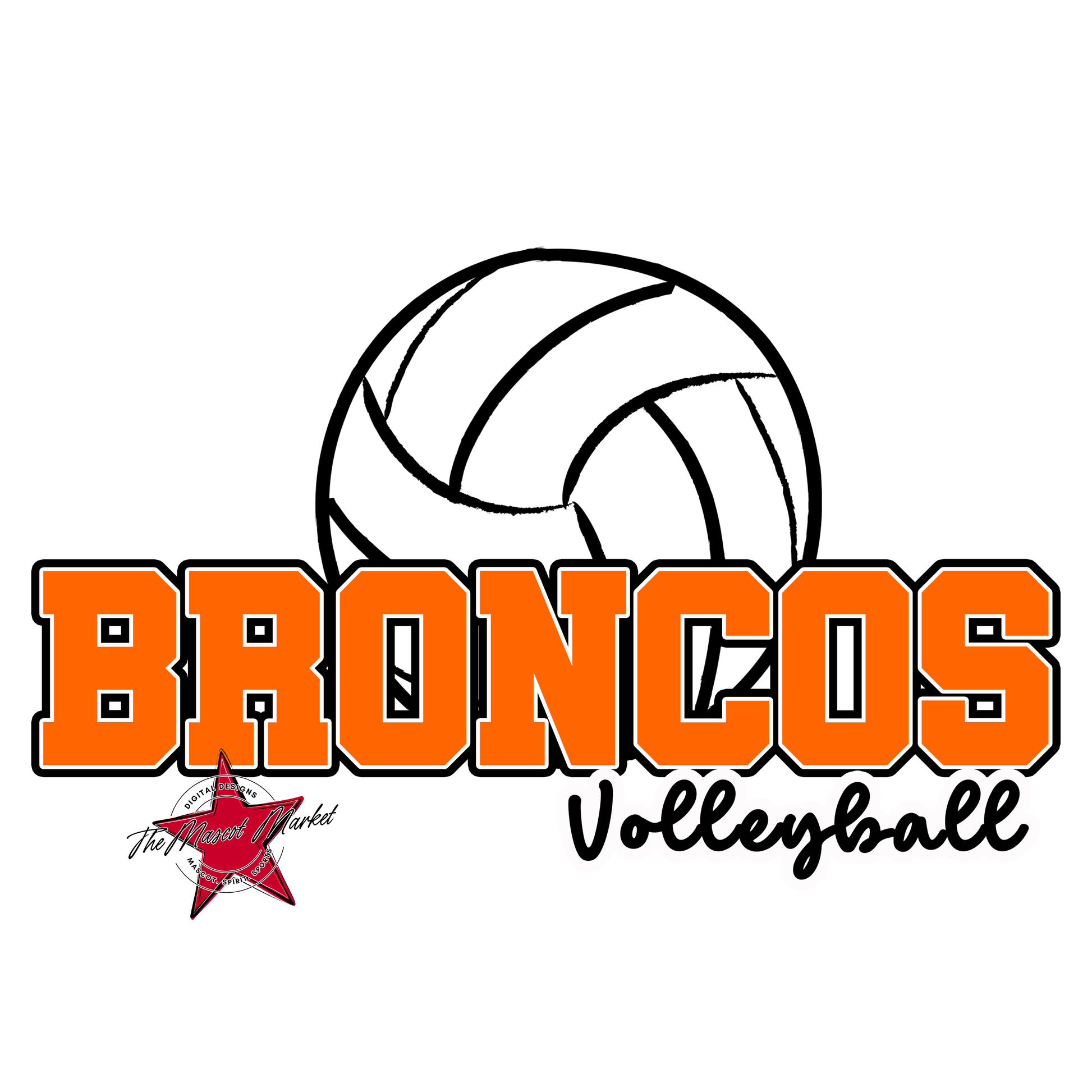Broncos Varsity Volleyball-Orange