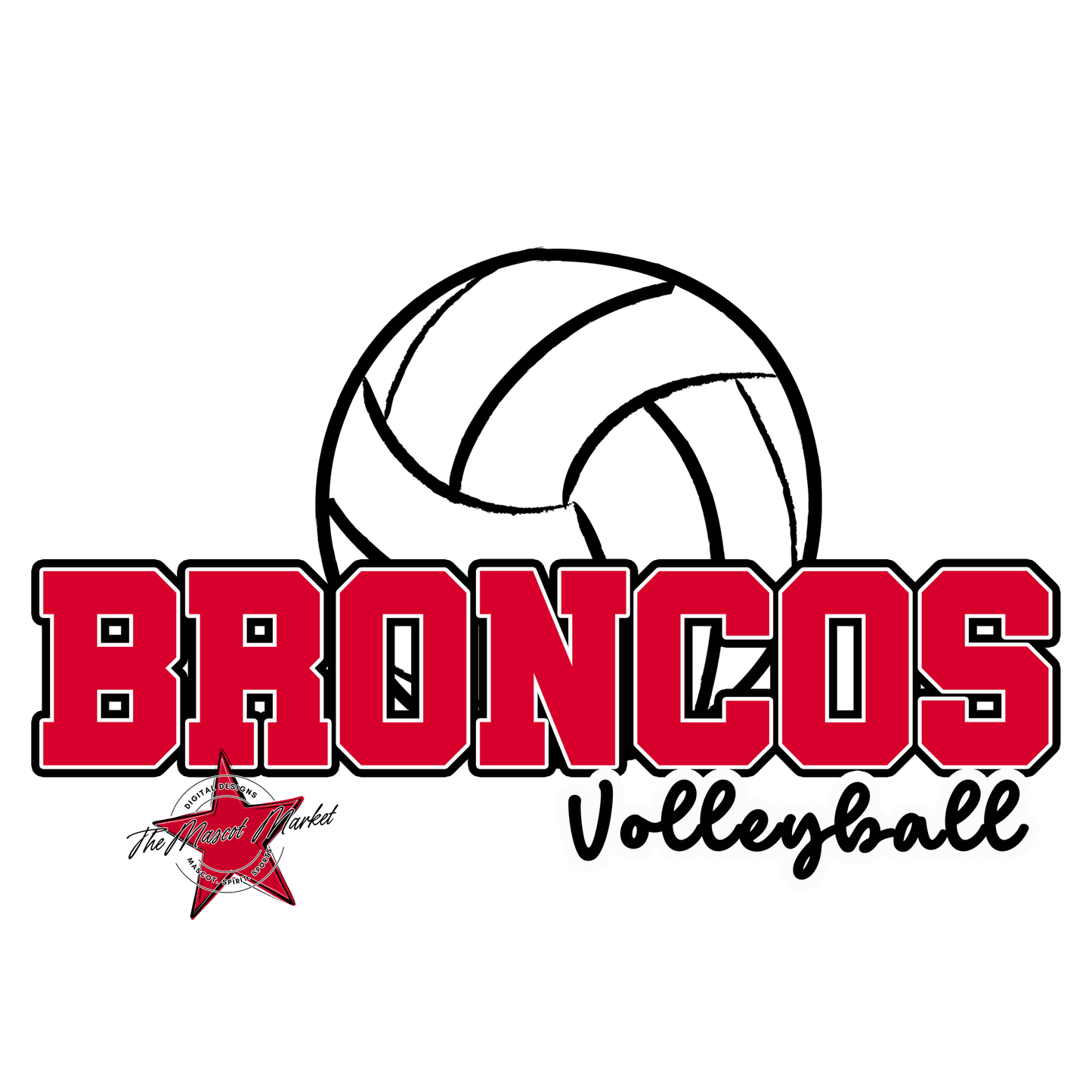 Broncos Varsity Volleyball-Red