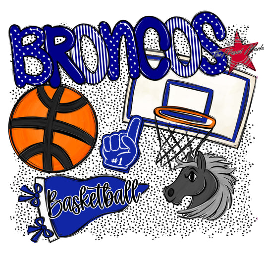 Broncos Volleyball Spirit-Blue