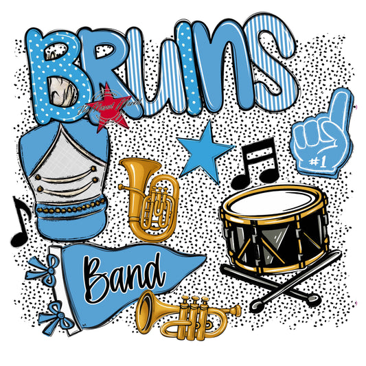 Bruins Band Spirit-Carolina Blue