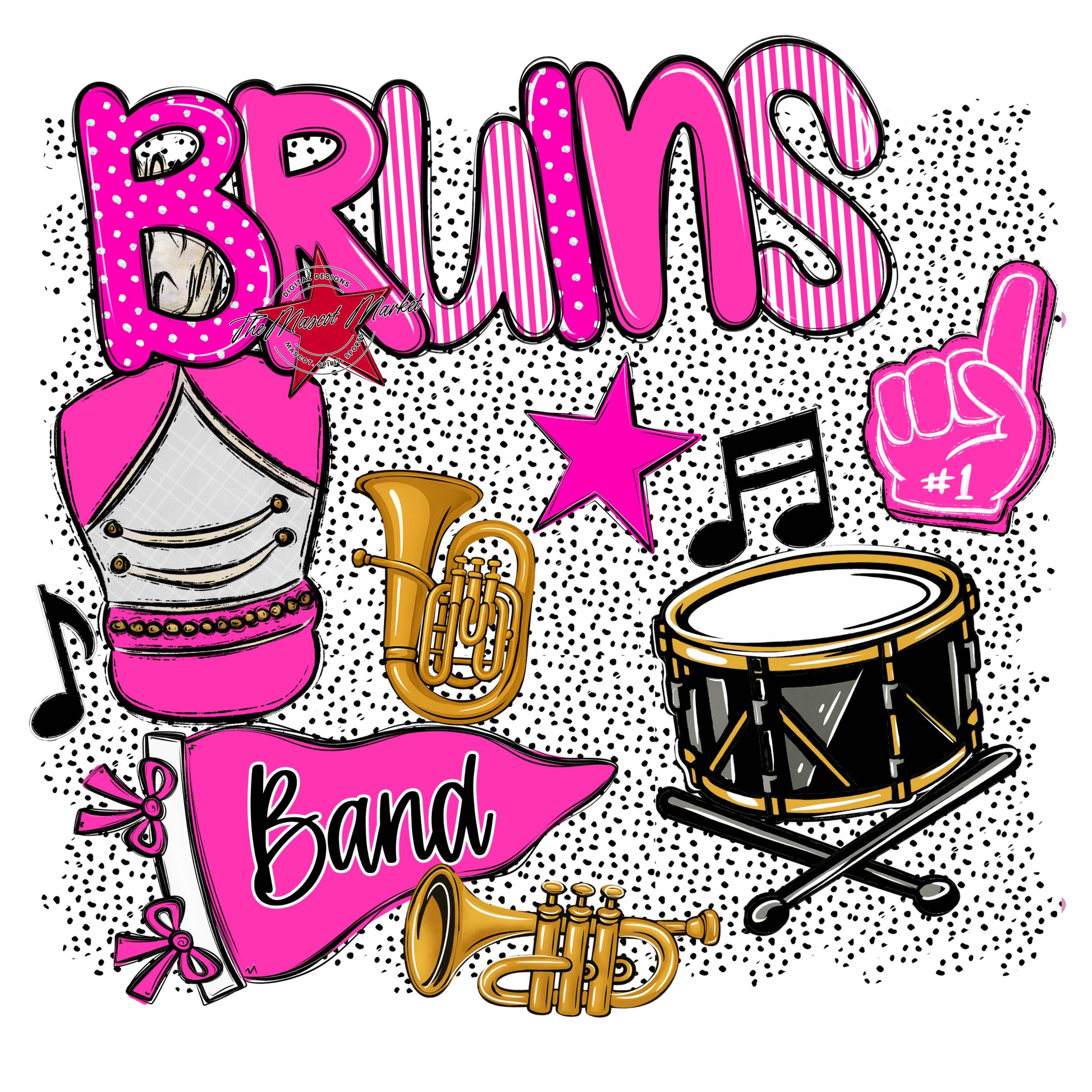 Bruins Band Spirit-Pink