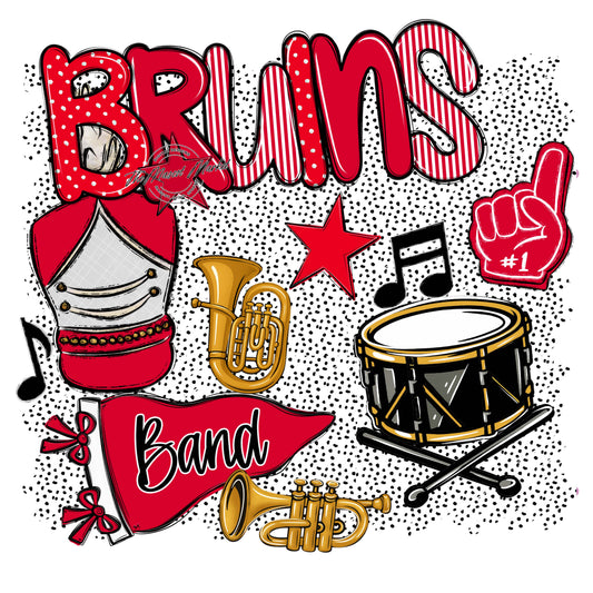 Bruins Band Spirit-Red