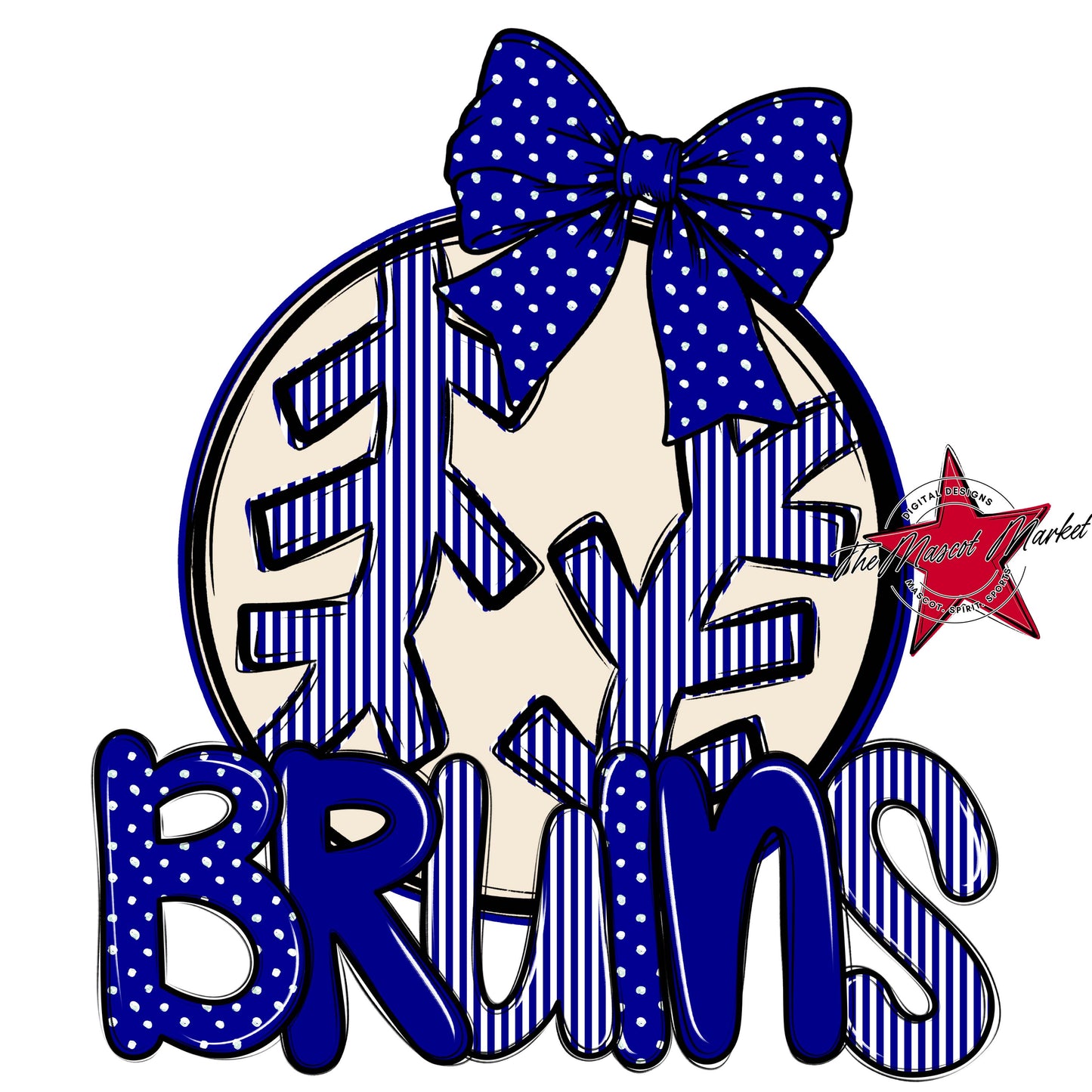 Bruins Baseball-Softball Spirit Design-Blue