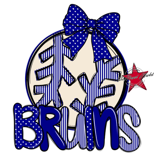 Bruins Baseball-Softball Spirit Design-Blue